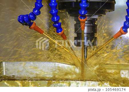 The CNC milling machine cutting the tire mold parts. 105469174