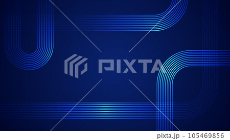 Dark blue abstract background with serpentine style lines as the main component. Dark blue abstract background with serpentine style lines as the main component. 105469856