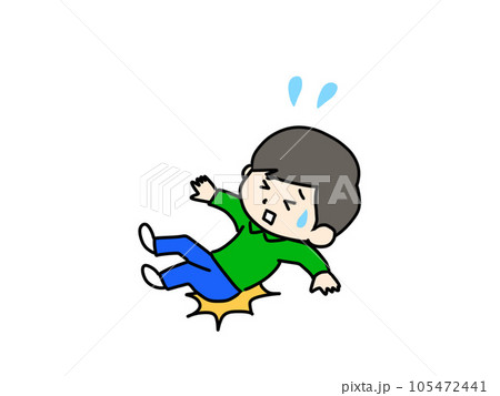転倒する男性のイラスト 転倒する男性のイラスト 105472441