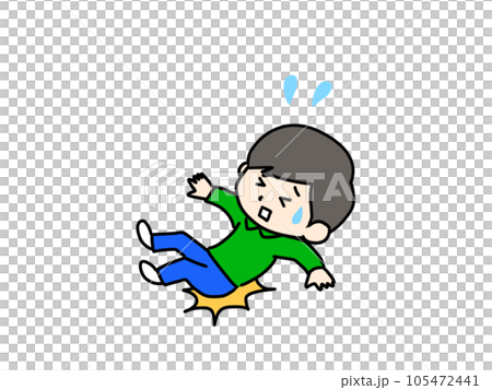 転倒する男性のイラスト 転倒する男性のイラスト 105472441