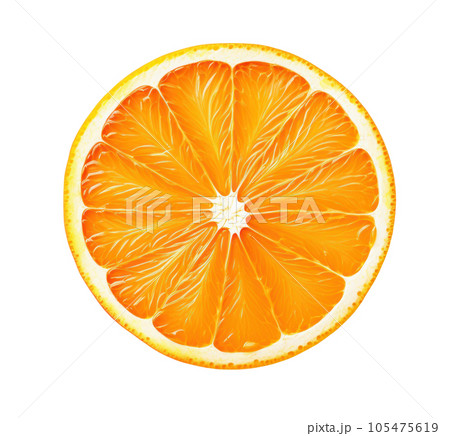 Orange slice isolated 105475619