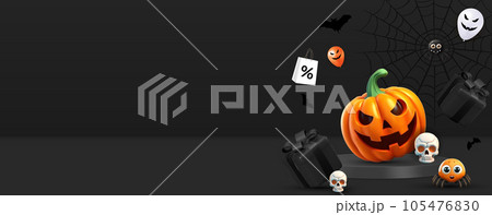 Halloween Sale Background. Vector Illustration EPS10 Halloween Sale Background. Vector Illustration EPS10 105476830