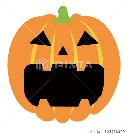 ハロウィンの口を大きく開けたかぼちゃのベクターイラストのイラスト