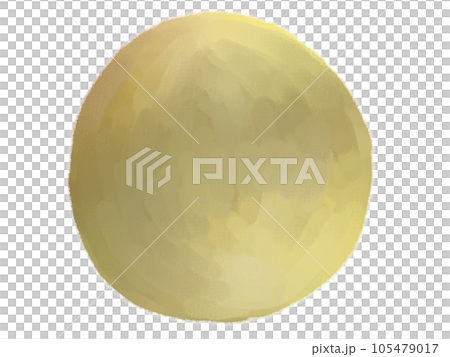 滿月月亮蠟筆插畫素材 105479017