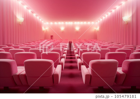 Empty pink conference hall Empty pink conference hall 105479181