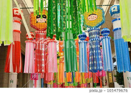一宮七夕祭りの飾りつけ 105479676