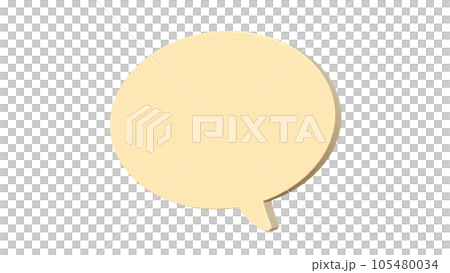 黃色立體語音氣泡 105480034