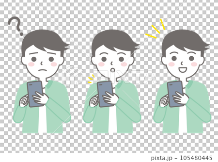 スマホを操作する男性 105480445