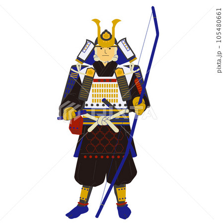 大鎧を身につけた侍_武士のイラスト素材 [105480661] - PIXTA