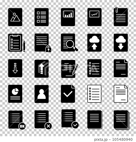 書類のアイコンセット/イラスト/アップロード/ダウンロード/クラウド/バインダー/鉛筆/ペン/ビジネ 書類のアイコンセット/イラスト/アップロード/ダウンロード/クラウド/バインダー/鉛筆/ペン/ビジネ 105480940