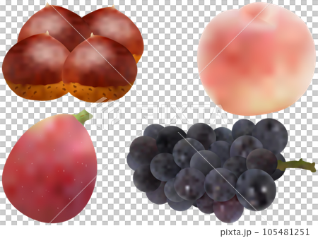 "Chestnut", "Peach", "Fig" and "Grape" New Pione 105481251