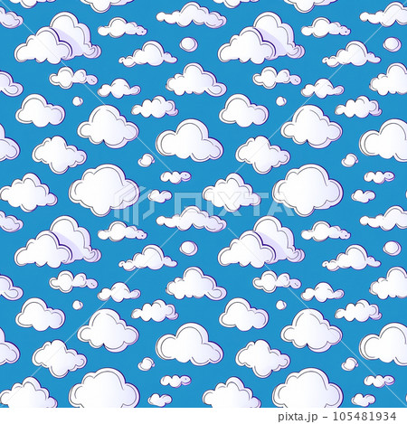 無限タイル　雲いっぱいの空　14 105481934