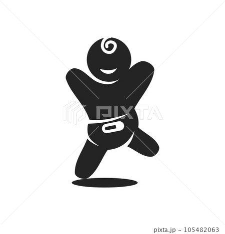 baby logo template. Icon Illustration Brand Identity. Isolated and flat illustration. Vector graphic baby logo template. Icon Illustration Brand Identity. Isolated and flat illustration. Vector graphic 105482063