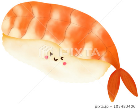 Cutie shrimp sushi. Cutie shrimp sushi. 105483406