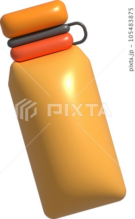 3d illustration camping equipment design ,Container water bottles for sport 105483875