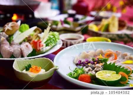 会席料理　下関のふぐコース 105484382