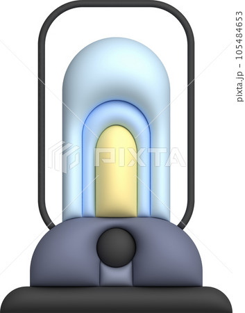 3d illustration camping lantern with handle. Vintage kerosene lamp with a wick. Travelers lighting equipment 3d illustration camping lantern with handle. Vintage kerosene lamp with a wick. Travelers lighting equipment 105484653