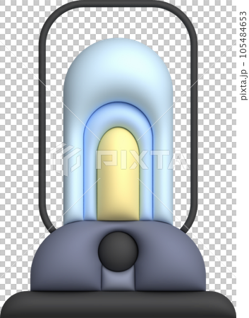 3d illustration camping lantern with handle. Vintage kerosene lamp with a wick. Travelers lighting equipment 3d illustration camping lantern with handle. Vintage kerosene lamp with a wick. Travelers lighting equipment 105484653