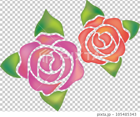 watercolor style cute rose 105485343