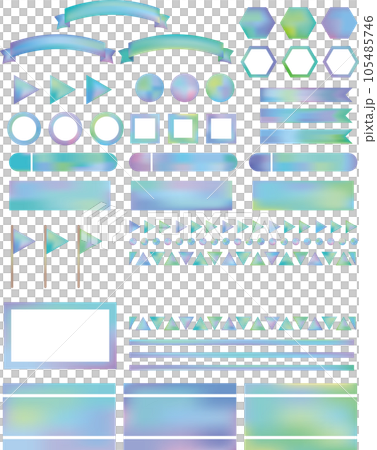 Watercolor style colorful arrow frame border set blue Watercolor style colorful arrow frame border set blue 105485746