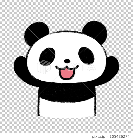 Kawaii panda, anime panda Stock Illustration