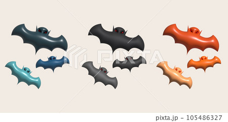 3d illustration flying bat for halloween festival 3d illustration flying bat for halloween festival 105486327