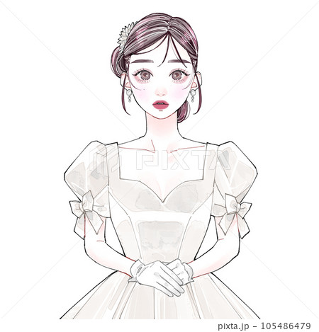 6月のドレス（パール） 105486479