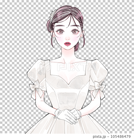 6月のドレス（パール） 105486479