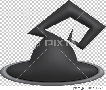 3d illustration. Halloween witch hat. 105486723