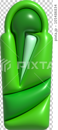 3d illustration sleeping bag camping bed for tourists Hiking gear for sleeping. 105486834
