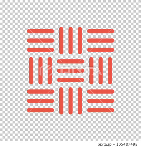 三本線を組み合わせたシンプルな図形のあしらい - 日本の文様 -三崩し/さんくずし・網代/あじろ 三本線を組み合わせたシンプルな図形のあしらい - 日本の文様 -三崩し/さんくずし・網代/あじろ 105487498