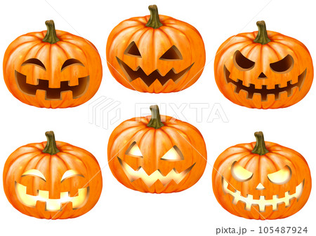 ジャックオーランタン かぼちゃ ハロウィン 105487924