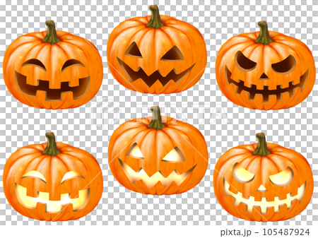 ジャックオーランタン かぼちゃ ハロウィン 105487924