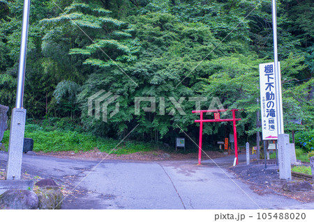 利根川沿い 棚下不動の滝 入口 早朝の風景 利根川沿い 棚下不動の滝 入口 早朝の風景 105488020