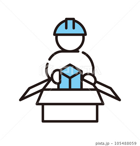 ダンボール 商品 軽作業 アイコン ダンボール 商品 軽作業 アイコン 105488059