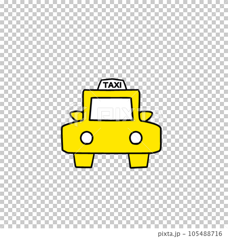 出租車的插圖。出租車圖標 105488716