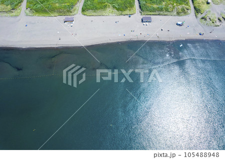 空から見た海水浴場イメージ 空から見た海水浴場イメージ 105488948