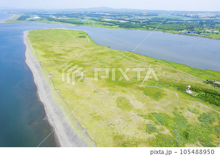 空から見た北海道 石狩のはまなすの丘公園 空から見た北海道 石狩のはまなすの丘公園 105488950