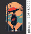 雨と少女 105489222