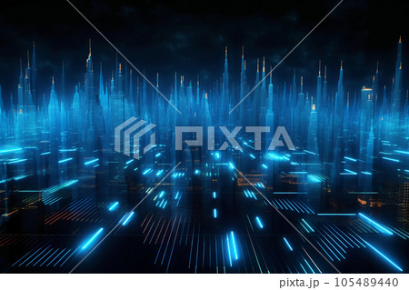 data analysis trade graph science fiction future background 105489440