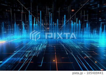 data analysis trade graph science fiction future background data analysis trade graph science fiction future background 105489441