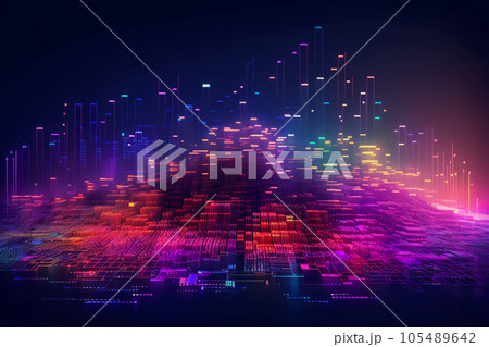 code streams of binary code on screen code streams of binary code on screen 105489642