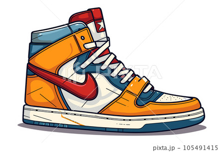 Basketball shoe icon, Sports basketball shoes design vector, 105491415