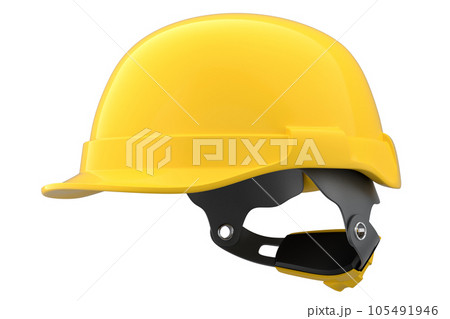 Yellow safety helmet or hard cap isolated on wihte background 105491946