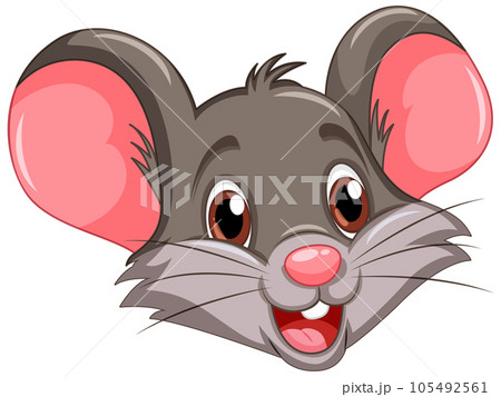 Cute rat face with smiley face 105492561