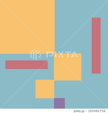 レトロでくすみカラーな抽象画 レトロでくすみカラーな抽象画 105492738