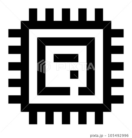 Microchip icon. Internet technology concept. Icon in line style Microchip icon. Internet technology concept. Icon in line style 105492996