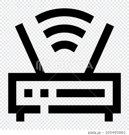 Router icon. Internet technology concept. Icon in line style Router icon. Internet technology concept. Icon in line style 105493061