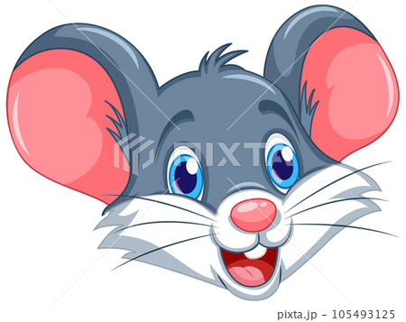 Cute rat face with smiley face 105493125