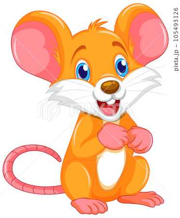 Cute mouse cartoon character 105493126